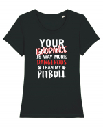 Dangerous Ignorance Tricou mânecă scurtă guler larg fitted Damă Expresser