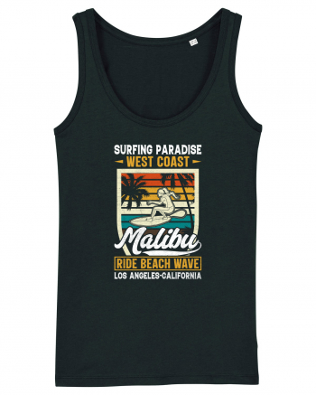 Surfing Paradise  West Coast Malibu Ride Beach Wave Los Angeles California Black