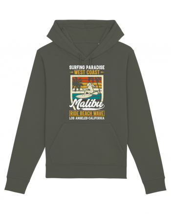 Surfing Paradise  West Coast Malibu Ride Beach Wave Los Angeles California Khaki