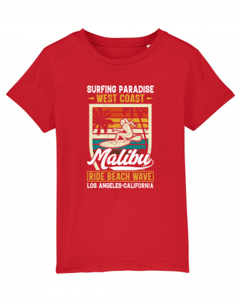 Surfing Paradise  West Coast Malibu Ride Beach Wave Los Angeles California Red