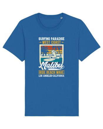 Surfing Paradise  West Coast Malibu Ride Beach Wave Los Angeles California Royal Blue