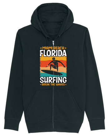 Miami Beach Florida Surfing Break The Waves Black