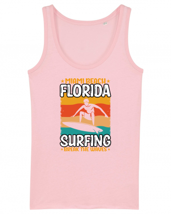 Miami Beach Florida Surfing Break The Waves Cotton Pink