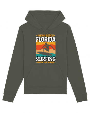 Miami Beach Florida Surfing Break The Waves Khaki