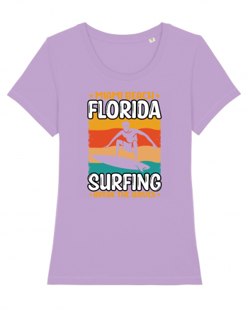 Miami Beach Florida Surfing Break The Waves Lavender Dawn