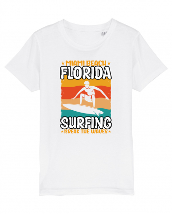 Miami Beach Florida Surfing Break The Waves White