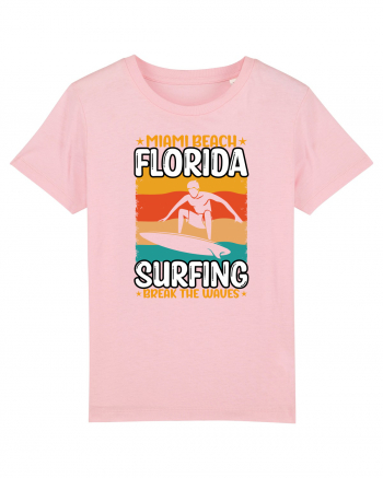 Miami Beach Florida Surfing Break The Waves Cotton Pink