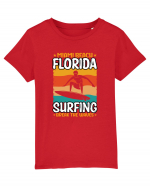 Miami Beach Florida Surfing Break The Waves Tricou mânecă scurtă  Copii Mini Creator