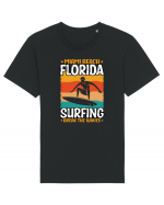 Miami Beach Florida Surfing Break The Waves Tricou mânecă scurtă Unisex Rocker