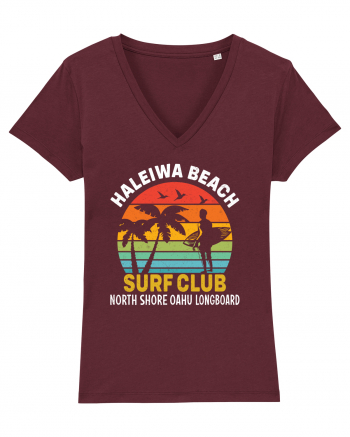 Haleiwa Beach Surf Club North Shore Oahu Longboard Burgundy