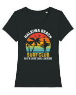 Haleiwa Beach Surf Club North Shore Oahu Longboard Tricou mânecă scurtă guler larg fitted Damă Expresser