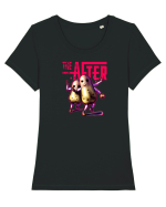 cartofi la after Tricou mânecă scurtă guler larg fitted Damă Expresser