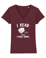 I READ Tricou mânecă scurtă guler V Damă Evoker