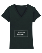 Crypto wallet Tricou mânecă scurtă guler V Damă Evoker
