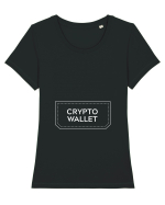 Crypto wallet Tricou mânecă scurtă guler larg fitted Damă Expresser
