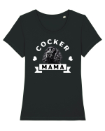 Cocker Mama Tricou mânecă scurtă guler larg fitted Damă Expresser