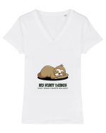 Nu Sunt Lenes Tricou mânecă scurtă guler V Damă Evoker