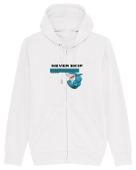 NEVER SKIP Hanorac cu fermoar Unisex Connector