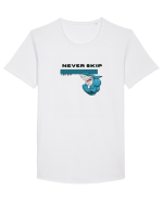 NEVER SKIP Tricou mânecă scurtă guler larg Bărbat Skater