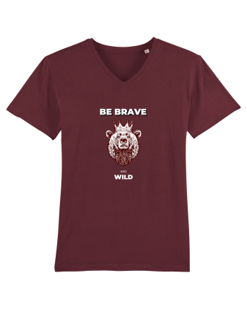 BE BRAVE AND WILD Burgundy