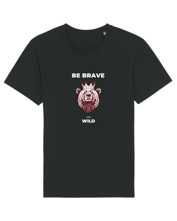 BE BRAVE AND WILD Black