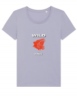 WILD AND FREE Tricou mânecă scurtă guler larg fitted Damă Expresser