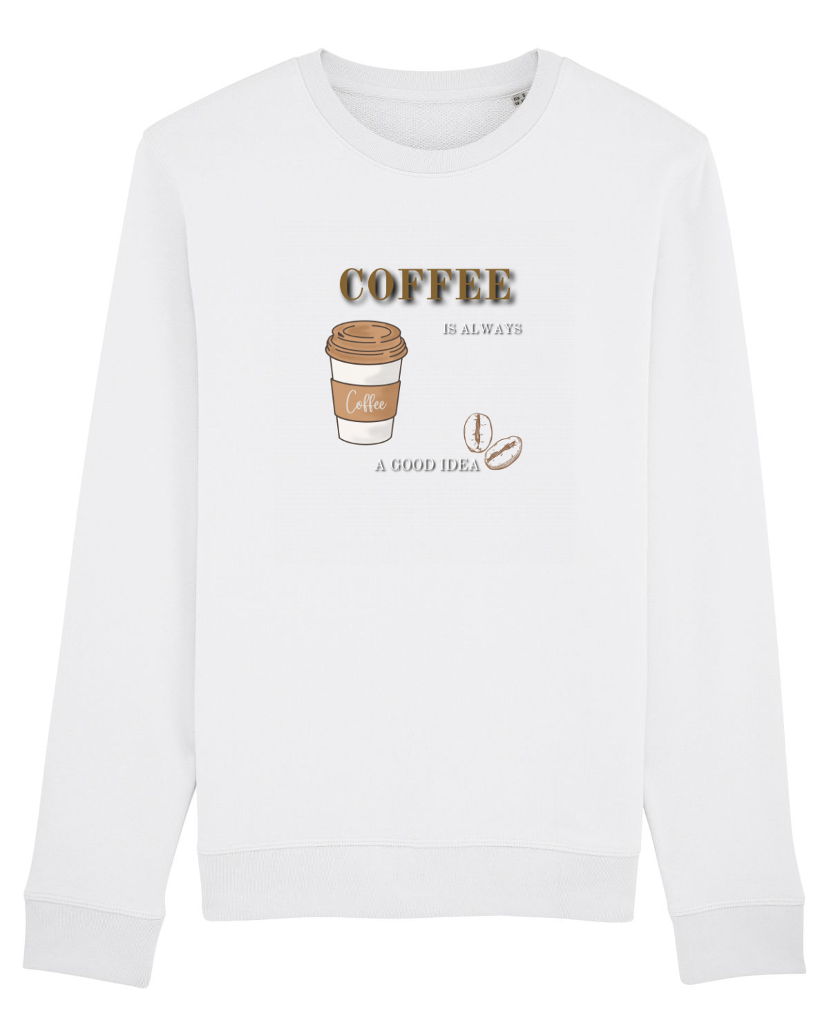 Bluză mânecă lungă Unisex Rise White