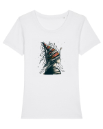 Sunt diferit Tricou mânecă scurtă guler larg fitted Damă Expresser