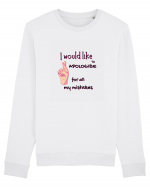 I would like to apologize for all my mistakes Bluză mânecă lungă Unisex Rise