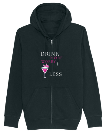 drink more worry less Black