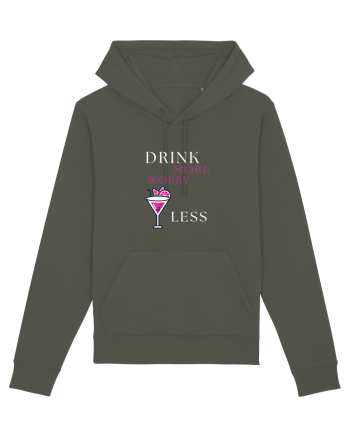 drink more worry less Khaki