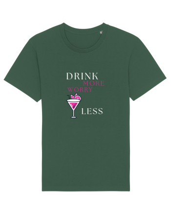 drink more worry less Bottle Green