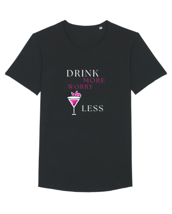 drink more worry less Black