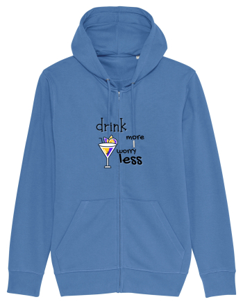drink more worry less Bright Blue