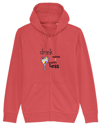 drink more worry less Carmine Red