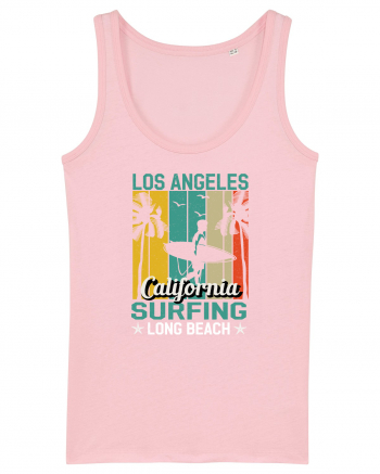 Los Angeles California Surfing Long Beach Cotton Pink