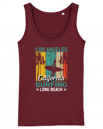 Los Angeles California Surfing Long Beach Burgundy