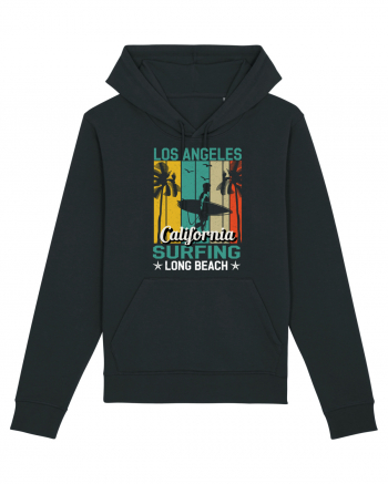 Los Angeles California Surfing Long Beach Black
