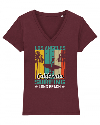 Los Angeles California Surfing Long Beach Burgundy