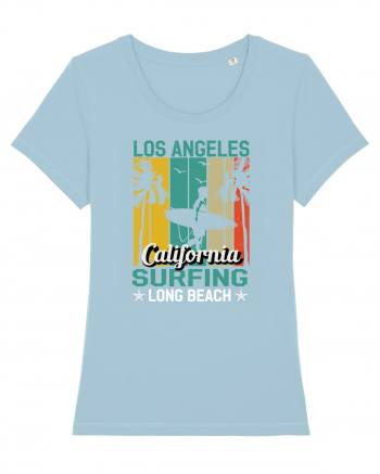 Los Angeles California Surfing Long Beach Sky Blue