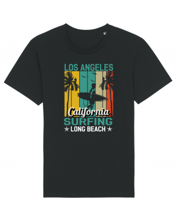 Los Angeles California Surfing Long Beach Black