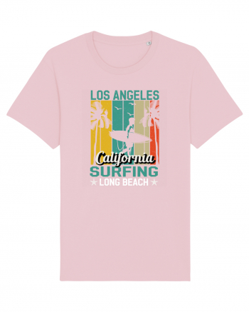 Los Angeles California Surfing Long Beach Cotton Pink