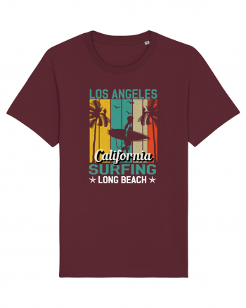 Los Angeles California Surfing Long Beach Burgundy