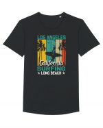 Los Angeles California Surfing Long Beach Tricou mânecă scurtă guler larg Bărbat Skater