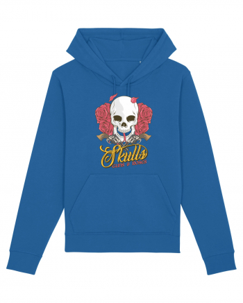 Skulls Guns Roses Royal Blue