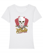 Skulls Guns Roses Tricou mânecă scurtă guler larg fitted Damă Expresser