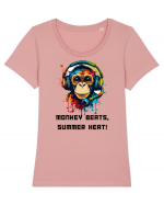 MONKEY BEATS - V3 Tricou mânecă scurtă guler larg fitted Damă Expresser