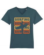 Surfing Surfing Surfing Surfing Tricou mânecă scurtă guler V Bărbat Presenter