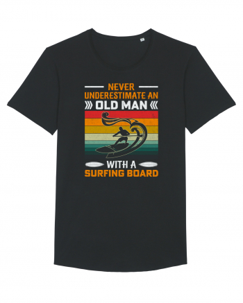 NEVER Underestimate An Old Man With A Surfing Board Black