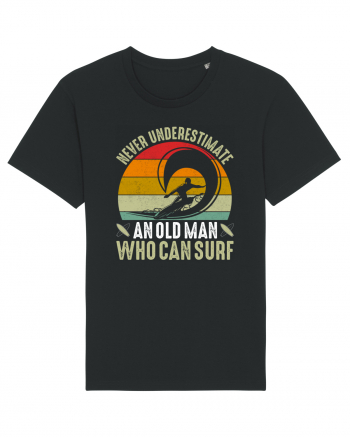 Never Underestimate An Old Man Who Can Surf Black